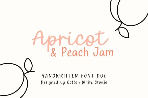 Apricot and Peach Jam: A Handwritten Font Duo for Authentic Design