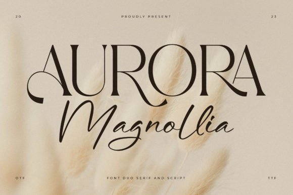 Aurora Magnolia: Blending Serif Class with Script Flair