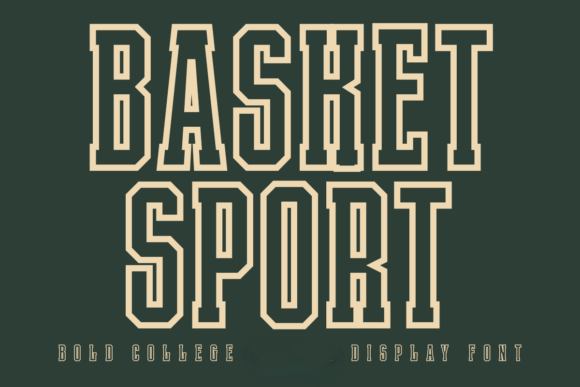 Basket Sport Outline: A Bold College Display Typeface