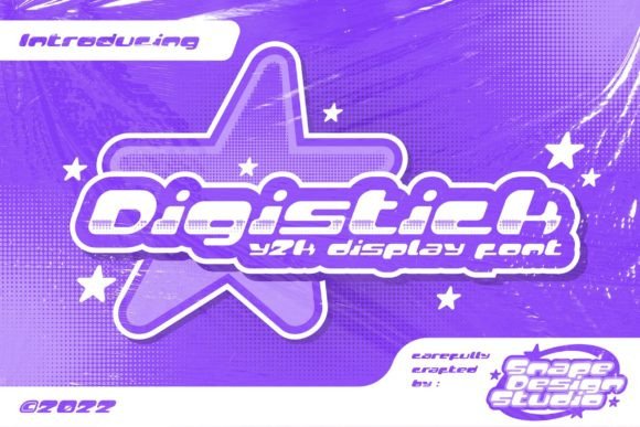 Digistick: A Y2K-Inspired Typeface for Modern Tech