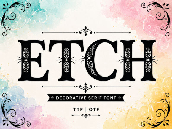 Etch: The Bold All-Caps Display Font for Headlines & Logos