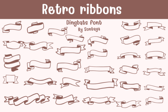 Retro Ribbons: A Bold Typeface for Vintage Charm