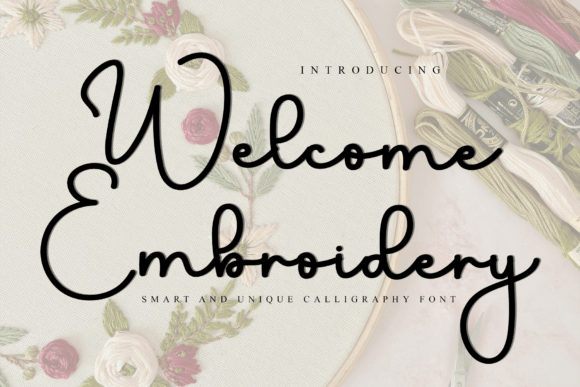 Welcome Embroidery: A Soft, Unique Typeface for Creative Projects